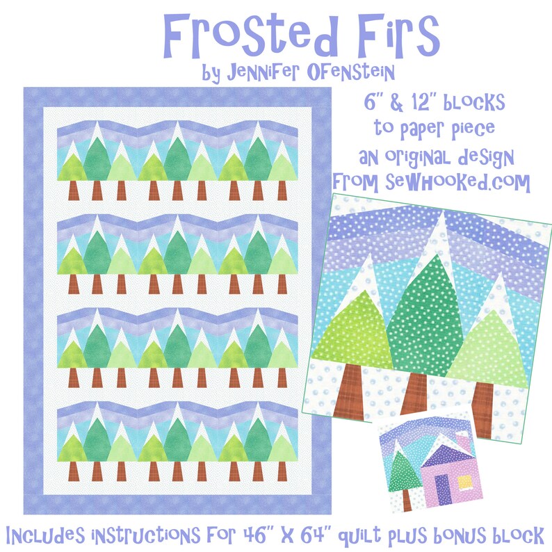 Frosted Firs A Quilt to Paper Piece Bonus Block image 1