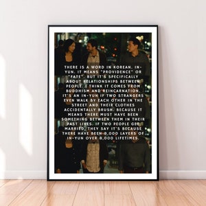 Past Lives Quote Movie Poster