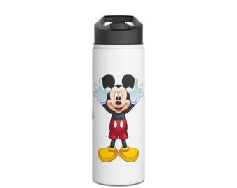 Mickey Mouse Stainless Steel Water Bottle, Standard Lid