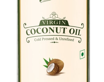 Chekko Cold Pressed Virgin 1L Coconut Oil | 100% Natural, Pure, Non GMO & Wood Pressed 34 FL.Oz for Cooking