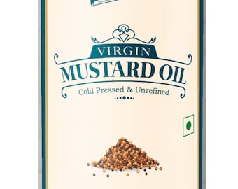 Chekko Cold Pressed Unrefined 1L Mustard Oil | 100% Natural, Pure, Non GMO & Wood Pressed 34 FL.Oz