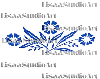 Blue Flower Pattern PNG, The Corning USA SVG, Retro Corningware Blue Cornflower Sublimation, Vintage Mom's Kitchen Digital Download