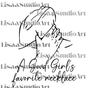 Good Girl Necklace Graphic PNG, Girl Favorite Necklace SVG, Necklace File, Adult Humor Sublimation, Digital Download