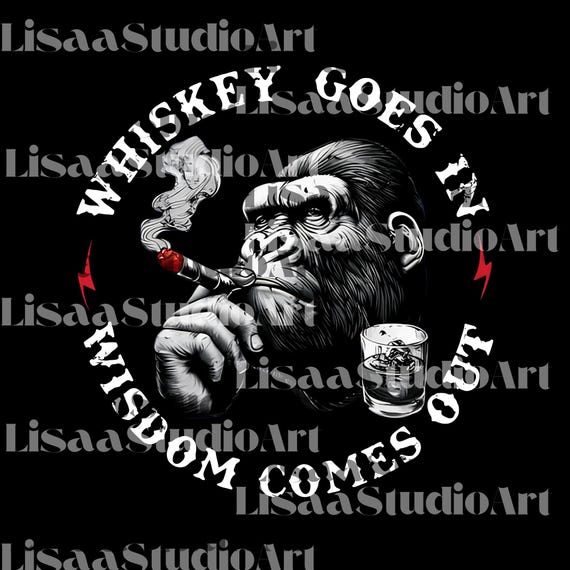 Whiskey Goes In Wisdom Comes Out Funny SVG, Bourbon Lover Gift, Whiskey PNG, Funny Bourbon Sublimation, Drinking File, Digital Download