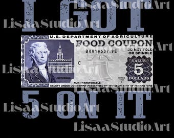 I Got 5 on It PNG, Fun Graphic SVG for Friends, Digital Download Gift for Music Lovers, Birthday Gift, Hip-Hop Culture Sublimation