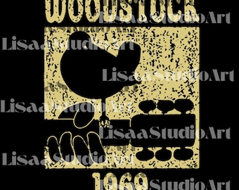 Woodstock 1969 PNG, Festival de música clásica SVG, Sublimación de festival de música, Regalo para amantes de la música, Descarga digital, Archivo Woodstock