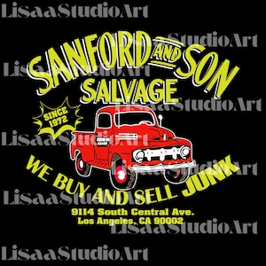 Sanford and Son Salvage Retro TV Show PNG, Fun Gift for Fans, Nostalgic SVG, Birthday Sublimation, Casual Wear Digital Download