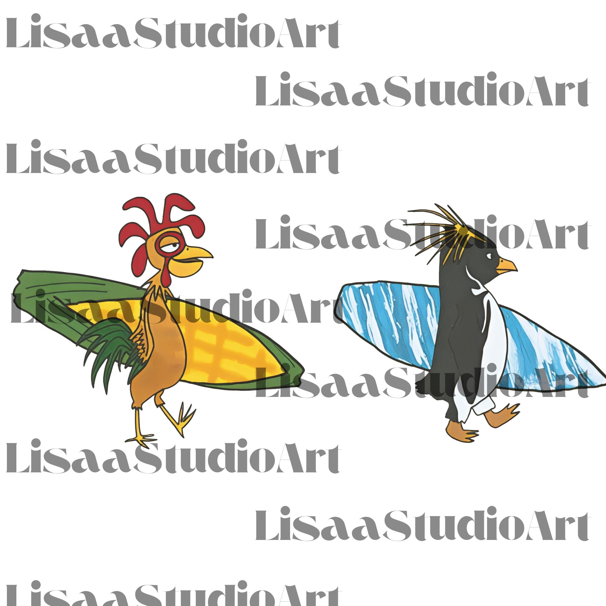 Cody Maverick and Chicken Joe Surfs up Unisex SVG, Funny PNG