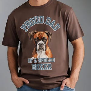 Comfort Colors Boxer Dog Dad T-Shirt, Proud Dad of a Boxer Shirt, Fathers Day Dog Dad Tee, Gift for Boxer Owner, Boxer Dog Dad Gift