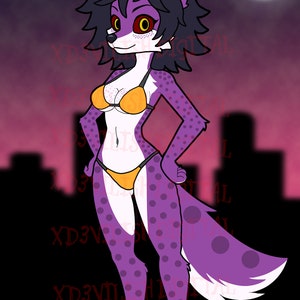 Kawaii Purple Spotted HellHound Adoptable (Platinum)