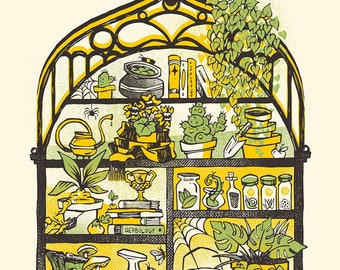 Herbology Class - Screenprinted Art Print