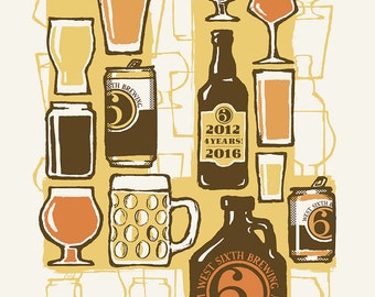 West Sixth Brewery - 4th Birthday Celebration Art Print