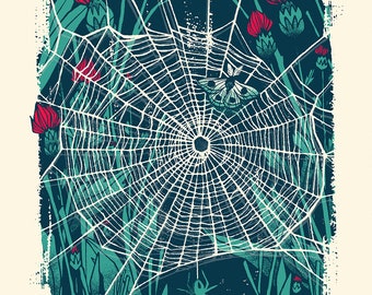 Web in Front - Screenprinted Art Print