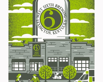 West Sixth Brewery - 6th Birthday Celebration Art Print