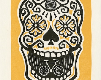 Mouth of Radness - Letterpress Sugarskull