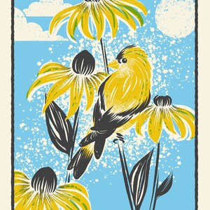 Goldfinch - Screenprinted Art Print