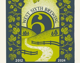 West Sixth Brewery - 12th Birthday Celebration Art Print