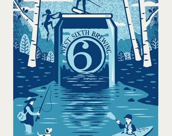 West Sixth Brewery - 7th Birthday Celebration Art Print