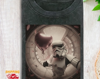 Camiseta de Star Wars con colores cómodos, camiseta de Stormtrooper de San Valentín para hombre y mujer, camiseta de película, camiseta de ciencia ficción, regalo de meme genial