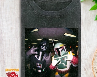Camiseta de Star Wars con colores cómodos, camiseta de Darth Vader y Boba Fett para hombre y mujer, camiseta de película, regalo para fans de Star Wars