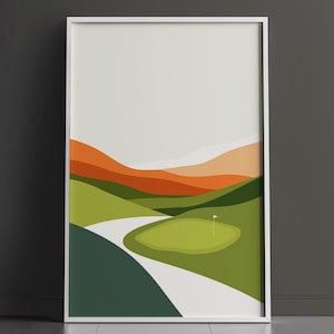 Minimalist Golf Wall Art | Premium Digital Print | Reverie Collection: &#39;Eventide 02&#39; | Contemporary Golf Wall Decor | Golf Lover Gift