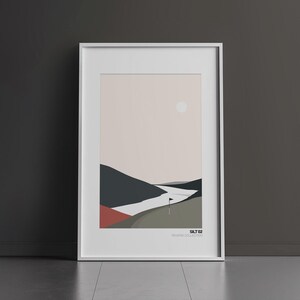 Premium Golf Course Digital Print | Collectors Edition | Reverie Collection: &#39;Silt 02&#39; | Matted Minimalist Art | Set of 2 | Golf Print