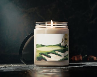 Vela perfumada de lujo / Colección Serenity: 'Coastal 01' / Vela de cera de soja inspirada en el golf / Fragancia relajante para el hogar / Regalo de golf único