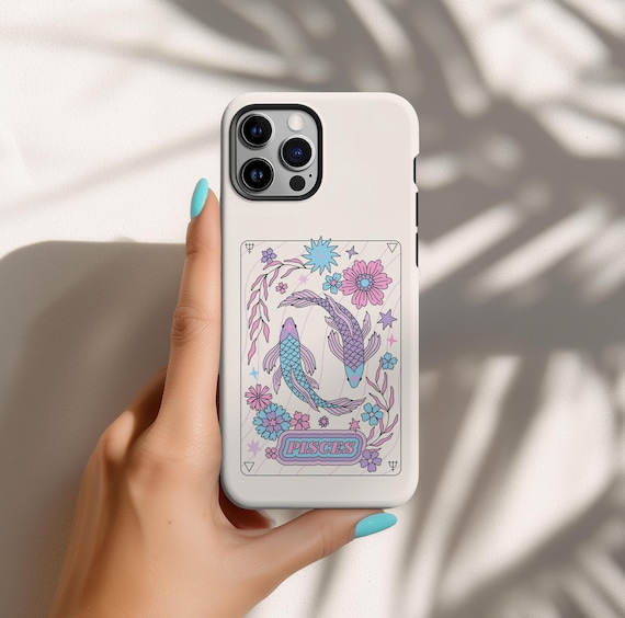 Pisces Zodiac iPhone Case: Groovy Astrology Star Sign Phone Cover