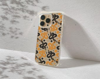 Mystical Snake iPhone Case for iPhone 17, 16, 15, 14, 13 Pro Max Plus Celestial Witchy Boho Animal Groovy Trendy Protective Phone Cover