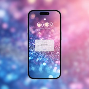 Dreamy Pastel Sparkle Phone Wallpaper - iPhone Wallpaper, Samsung Wallpaper, Glitters Aesthetic Wallpaper, Pink and Blue Phone Lock Screen