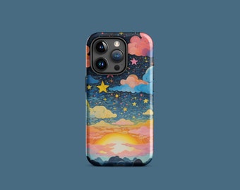 Colourful Cloudscape Phone Case for iPhone 11, 12, 13, 14, 15 Pro Max 12 Mini XR 7 8 SE  | Tough Case | Aesthetic Phone Case