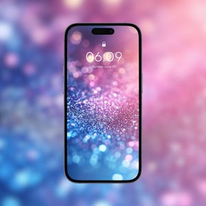 Dreamy Pastel Sparkle Phone Wallpaper - iPhone Wallpaper, Samsung Wallpaper, Glitters Aesthetic Wallpaper, Pink and Blue Phone Lock Screen