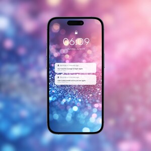 Dreamy Pastel Sparkle Phone Wallpaper - iPhone Wallpaper, Samsung Wallpaper, Glitters Aesthetic Wallpaper, Pink and Blue Phone Lock Screen