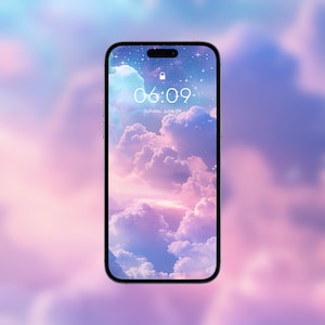 Pastel Cloud Phone Wallpaper – iPhone Wallpaper, Samsung Wallpaper, Dreamy Horizons Wallpaper, Aesthetic Phone Lock Screen, HD Wallpaper