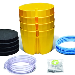 Hydro Farmer | pot and watering | set | yellow | hydro culture