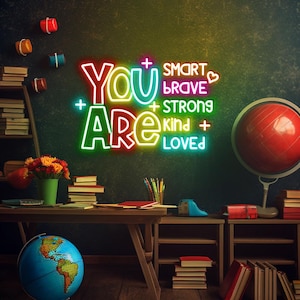 Enseigne néon You Are Kind, néon de la rentrée, néon pour enseignant de maternelle, enseigne au néon premier jour d'école, cadeau de remerciement pour enseignant