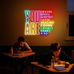 Enseigne néon You Are Kind, néon de la rentrée, néon pour enseignant de maternelle, enseigne au néon premier jour d'école, cadeau de remerciement pour enseignant