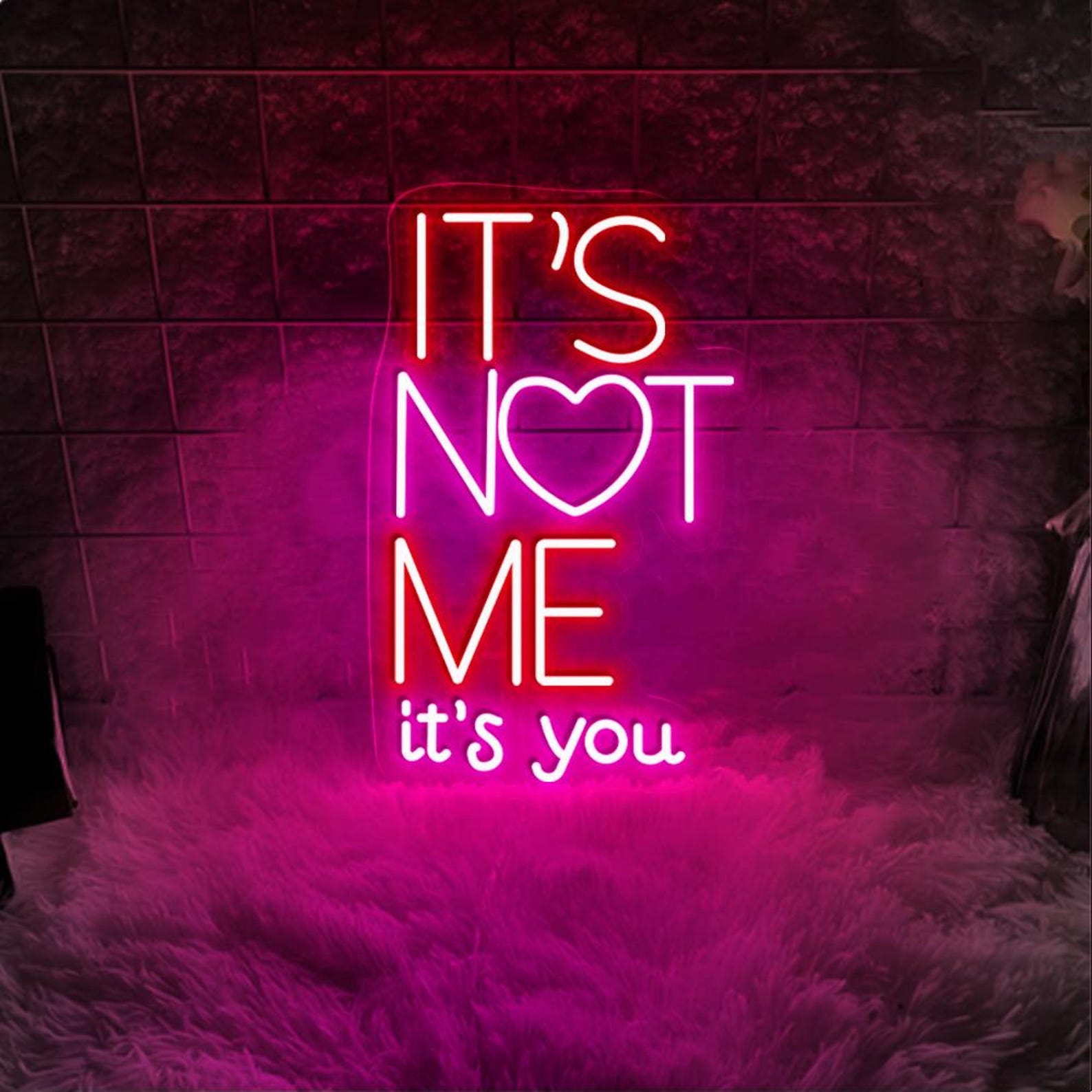 It's Not Me It's You Neon Sign - Funny Valentine's Day Decor - Etsy