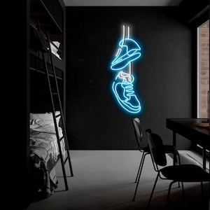 Sneaker Neon Sign: Modern Sports Shoe LED Wall Art