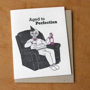 Aged to Perfection Letterpress Birthday Card image 2