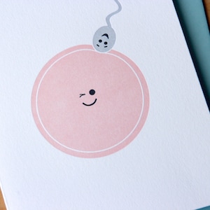 Sperm & Egg - Letterpress Card