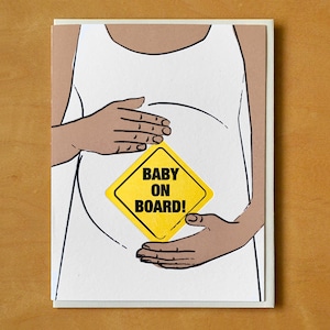 Baby On Board Letterpress Card