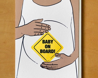 Baby On Board Letterpress Card