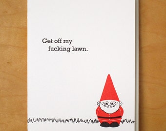 Lawn Gnome - Letterpress Card