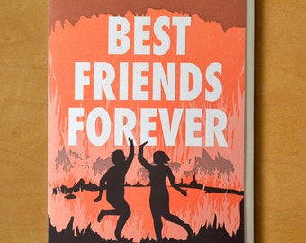 Best Friends Forever - BFF - Hell - Letterpress Card