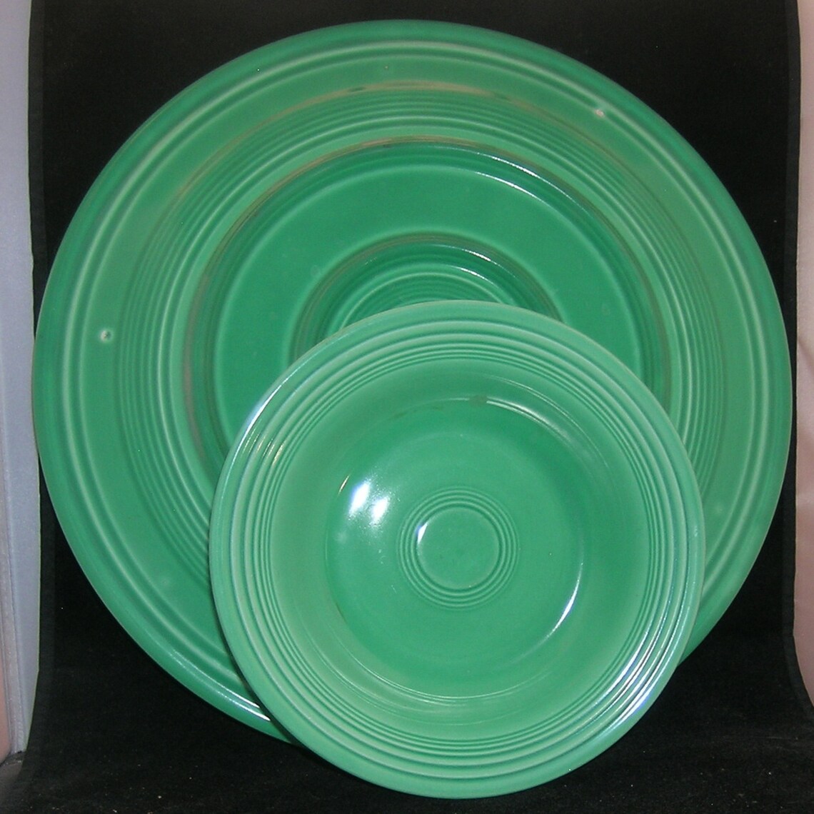 14 FIESTAWARE Vintage Green Chop Plate 1930 1940s Etsy