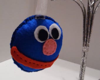 Felt Blue Puppet Christmas Ornament