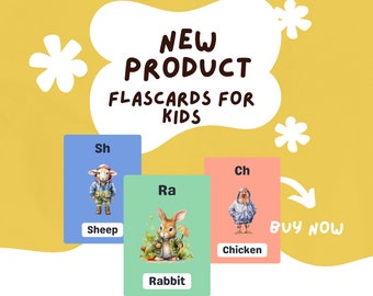 Spring Animal Friends: Set of 16 Mini Flashcards for Kids