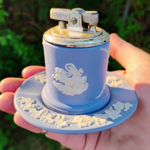 1954 Antique Wedgwood Table Lighter With Plate - Vintage, Sophisticated Decor