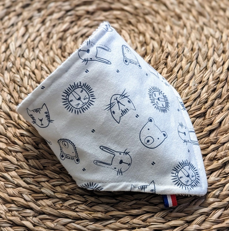 Bavoir Bandana Coton pour Bébé Made in France image 1